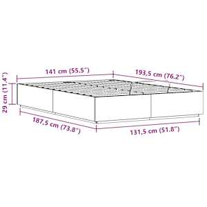 Ottoman postel Bílý 140 x 190 cm Masivní borovice - obrázek 12