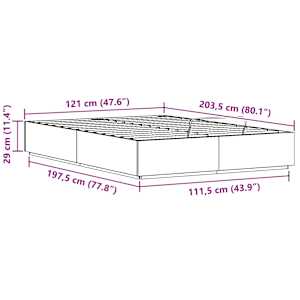 Ottoman postel Bílý 120 x 200 cm Masivní borovice - obrázek 12