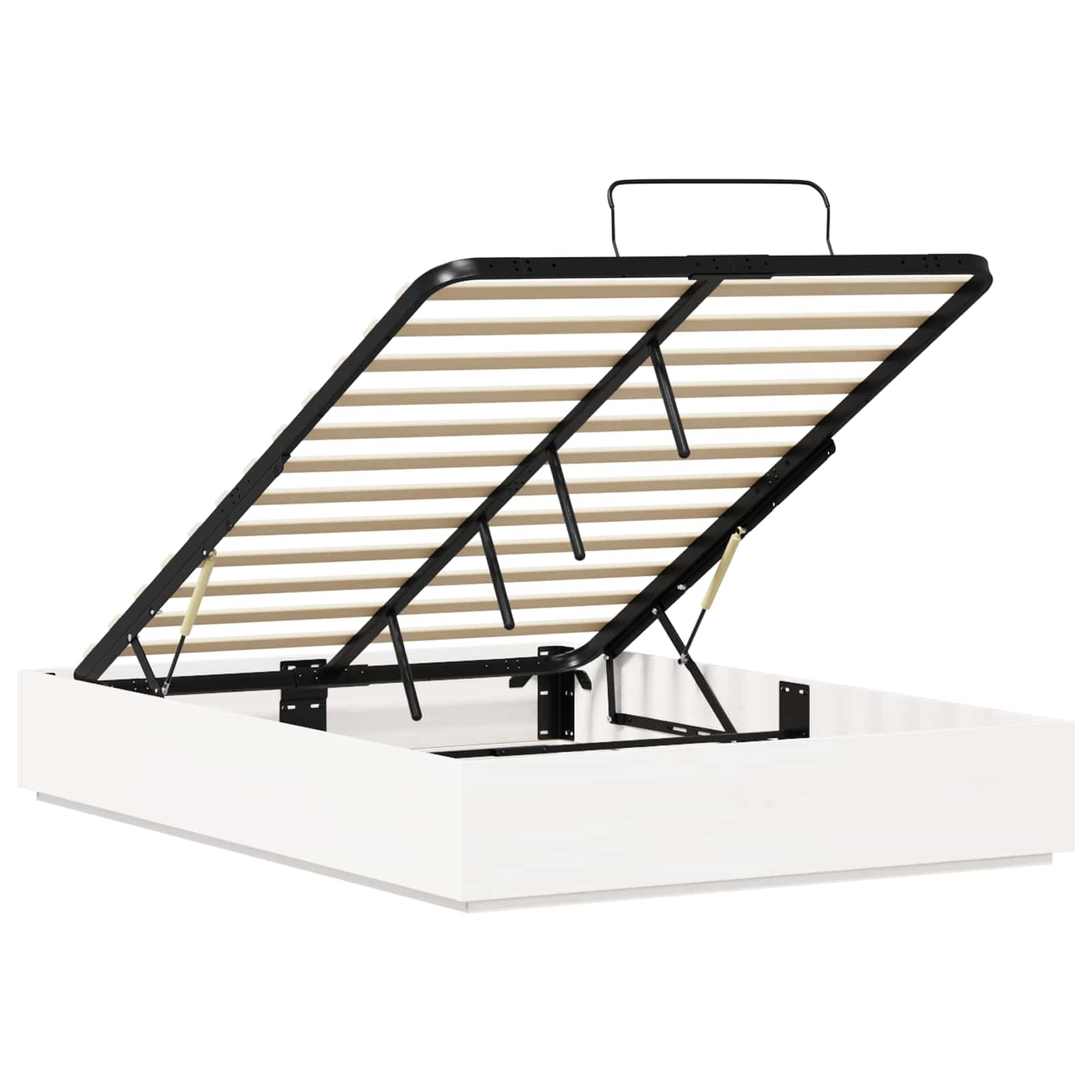 Ottomanska postelja Bela 140 x 200 cm Masivna borovina - slika 4