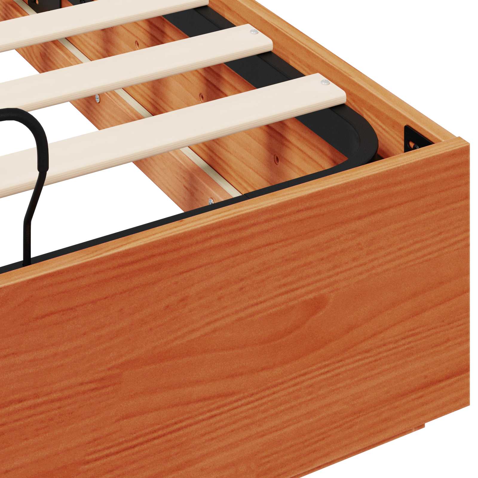 Ottoman Bedframe Wasbruin 140 x 200 cm Massief grenenhout image 8