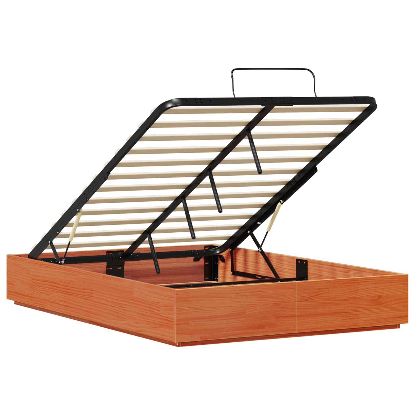 Ottoman Bedframe Wasbruin 140 x 200 cm Massief grenenhout image 3