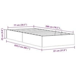 Otomanová postel s úložným prostorem Bílý 80 x 200 cm - obrázek 12