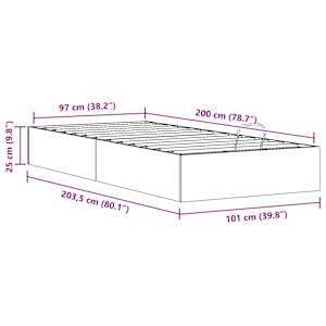 Otomanová postel s úložným prostorem Bílý 100 x 200 cm - obrázek 12