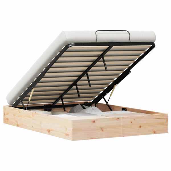 vidaXL Padi Voodi Raam koos Panipaigaga Neutraalne 120 x 200 cm