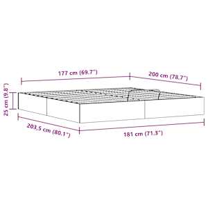 Otomanová postel s úložným prostorem Bílý 180 x 200 cm - obrázek 10