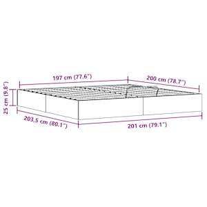 Otomanová postel s úložným prostorem Bílý 200 x 200 cm - obrázek 10