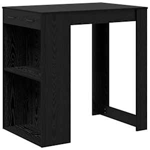 vidaXL Baarilaud 102 x 70 x 103,5 cm Tehispuit Must tamm Ristk&uuml;lik
