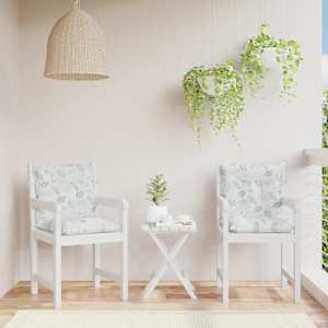 Zunanja blazina 2 pcs Fin listnati vzorec 100 x 50 x 7 cm Blago