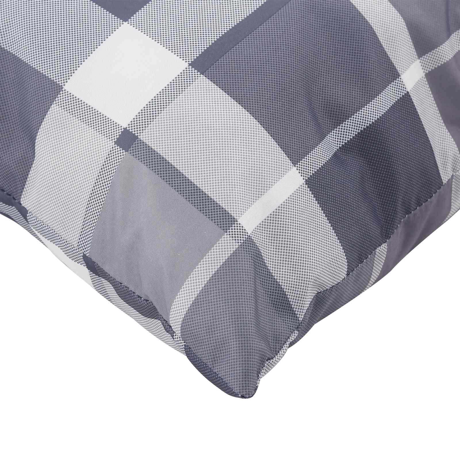 Buiten Kussen Geruit 4 pcs Grijs Ruit 50 x 50 cm Stof image 6