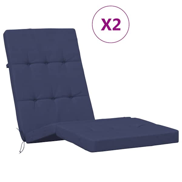 vidaXL V&auml;li patja 2 tk kangas Tumesinine 180 x 55 x 7 cm