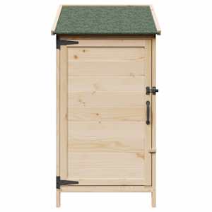 Zahradní shed Přírodní 59 x 56 x 113,5 cm Kompozitní dřevo - obrázek 4