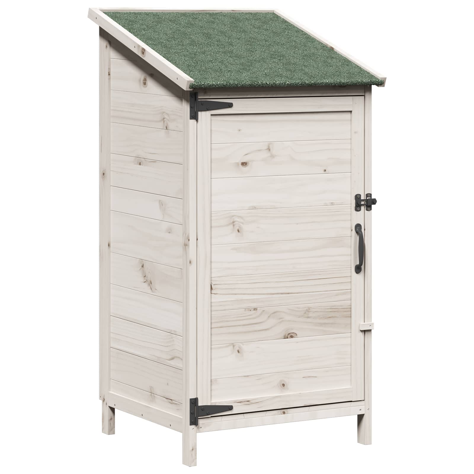 Tuinschuur Wit 59 x 56 x 113,5 cm Bewerkt hout image 2