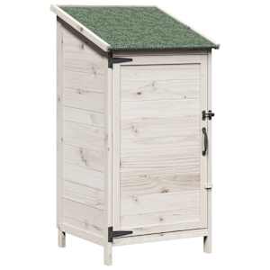 vidaXL Aiashed katusega Valge 59 x 56 x 113,5 cm Tugev kuusepuit
