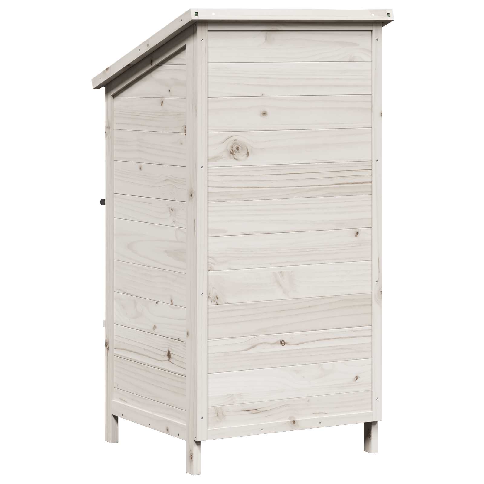 Tuinschuur Wit 59 x 56 x 113,5 cm Bewerkt hout image 7