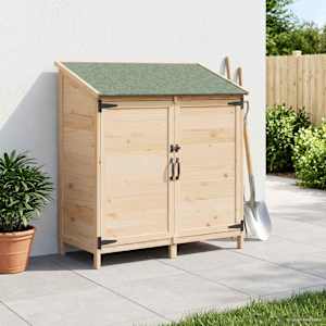 Zahradní shed Přírodní 106,5 x 56 x 113,5 cm Kompozitní dřevo - obrázek 1