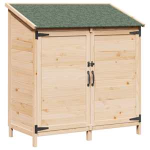 vidaXL Aiashed lukuga Naturaalne 106,5 x 56 x 113,5 cm Tugev kuusepuit