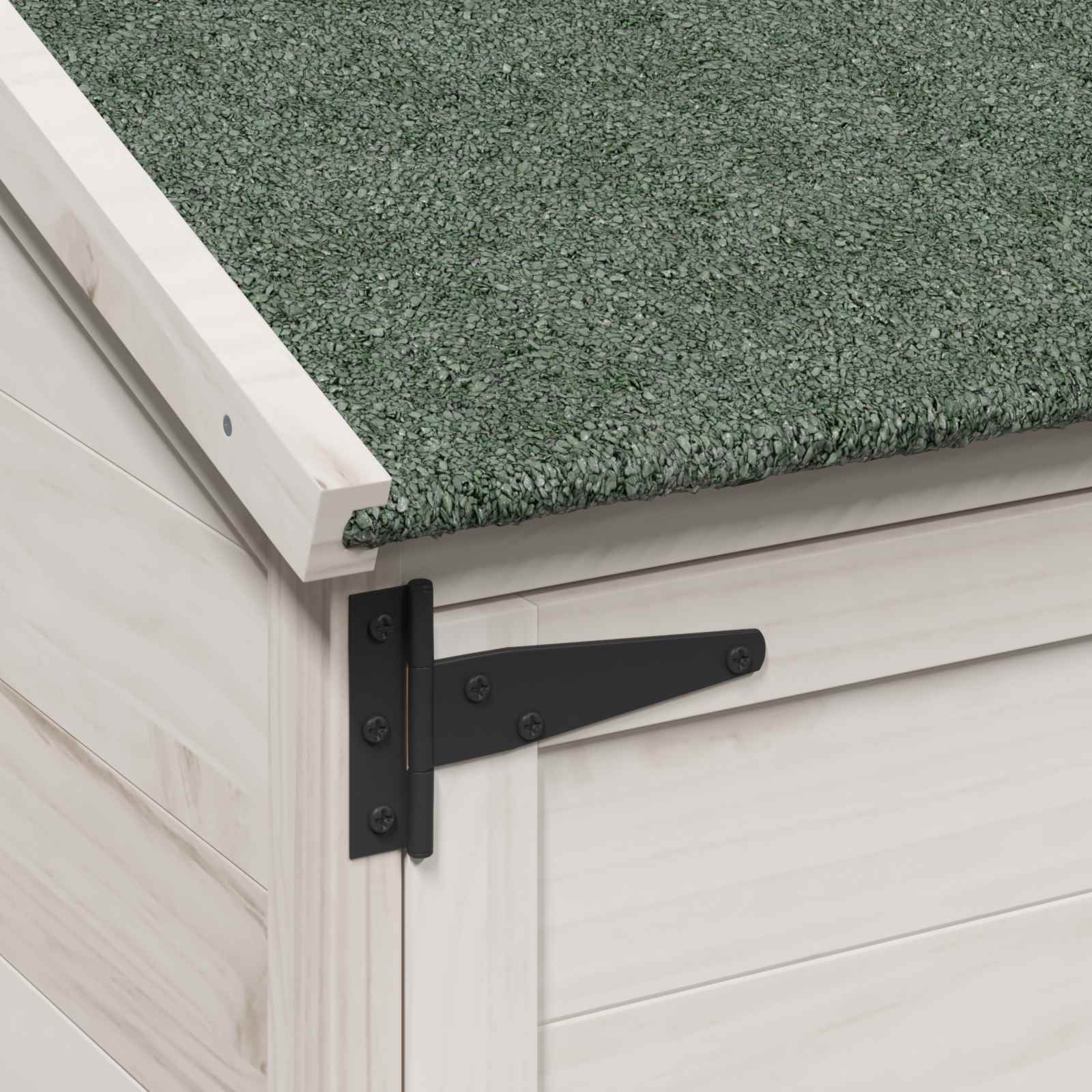 Tuinschuur Wit 106,5 x 56 x 113,5 cm Bewerkt hout image 8