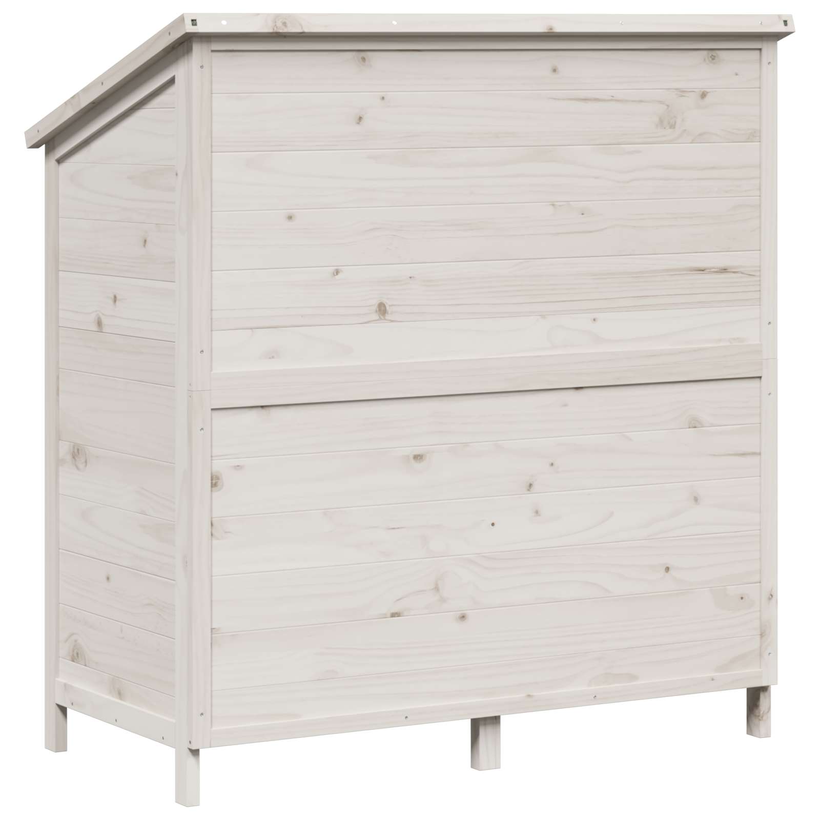 Tuinschuur Wit 106,5 x 56 x 113,5 cm Bewerkt hout image 7