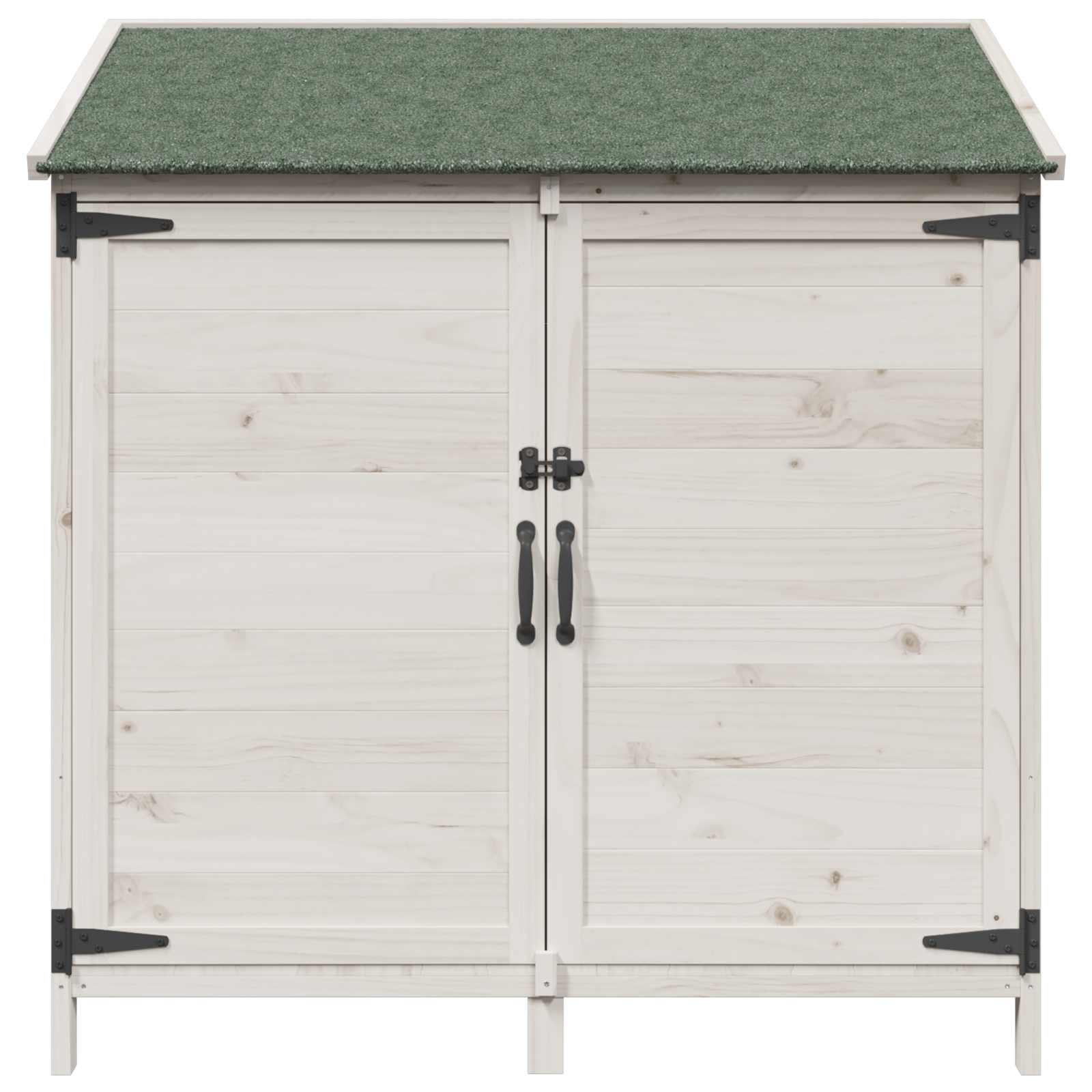 Tuinschuur Wit 106,5 x 56 x 113,5 cm Bewerkt hout image 5