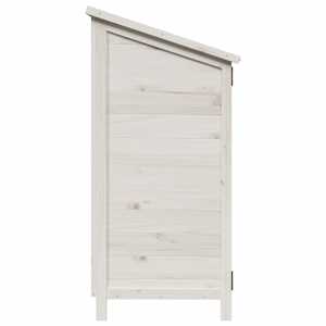 Zahradní shed Bílá 106,5 x 56 x 113,5 cm Kompozitní dřevo - obrázek 6