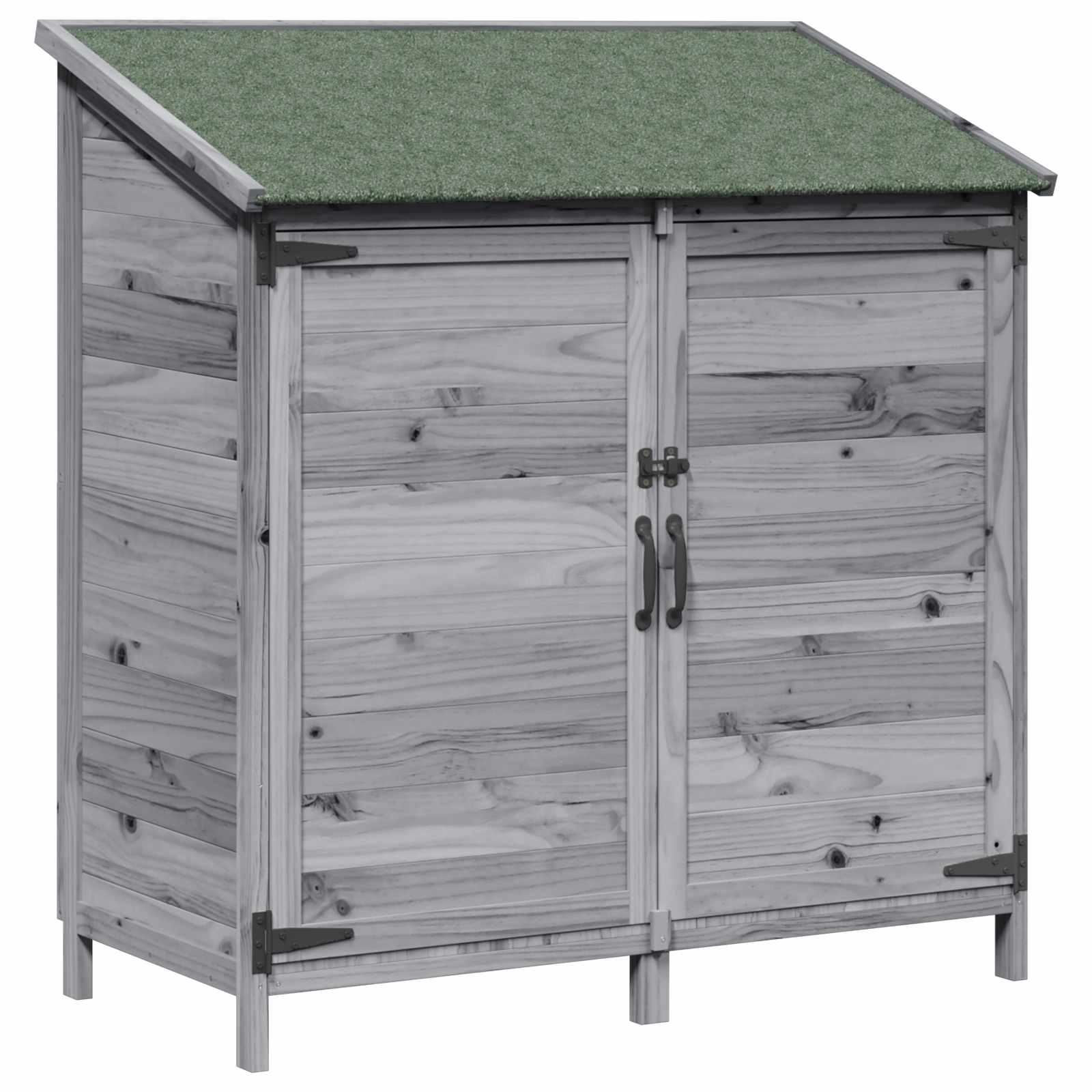 Tuinschuur Grijs 106,5 x 56 x 113,5 cm Bewerkt hout image 2