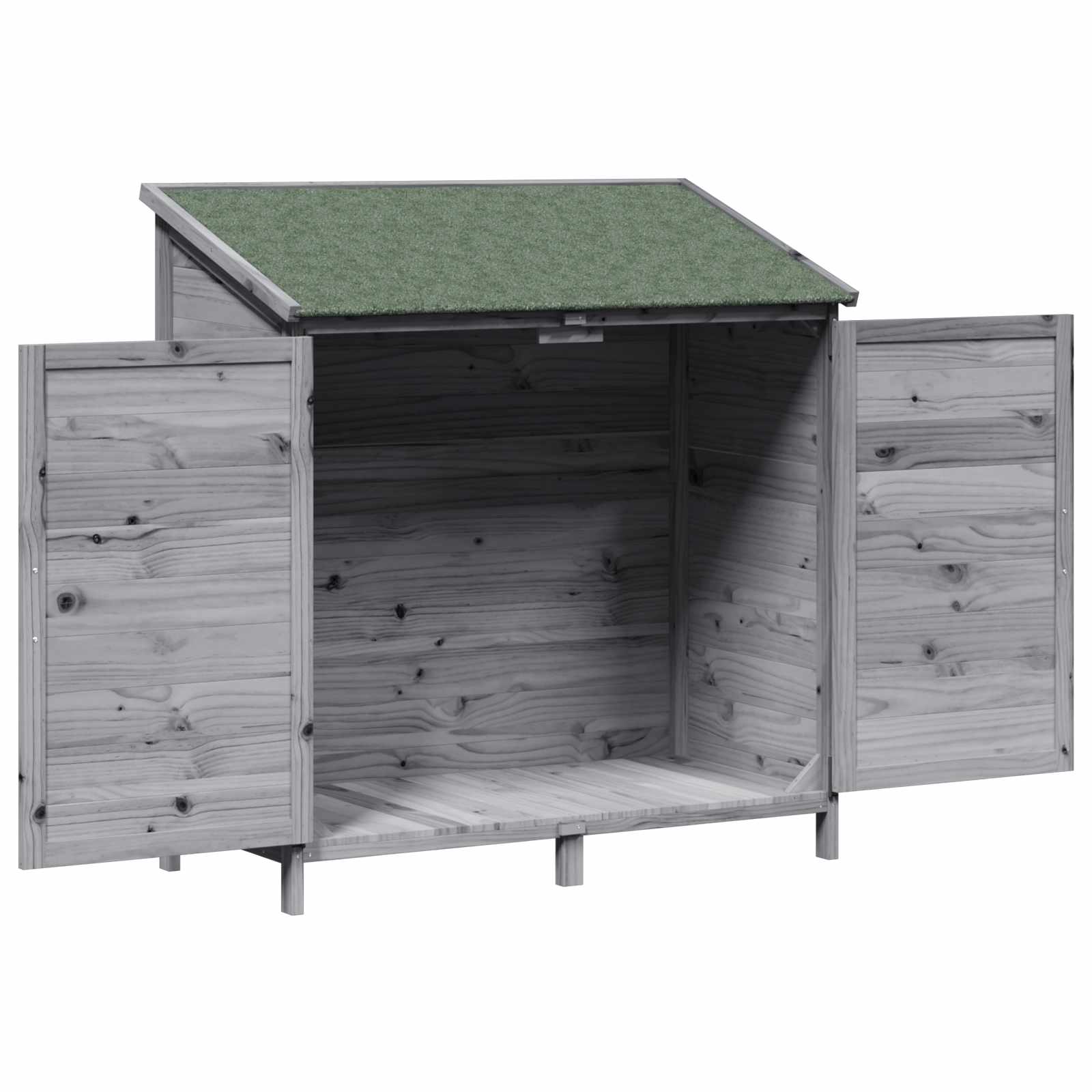 Tuinschuur Grijs 106,5 x 56 x 113,5 cm Bewerkt hout image 4