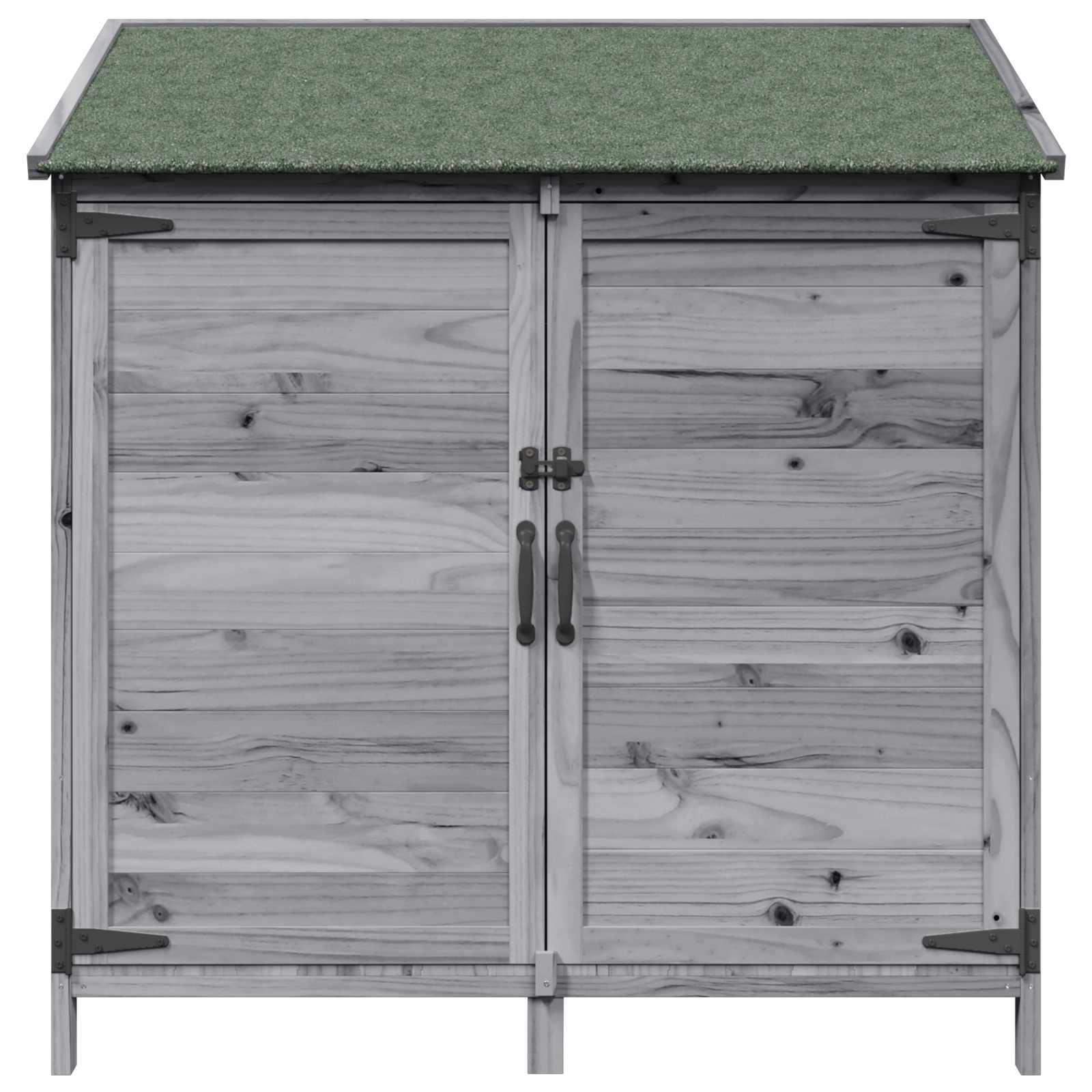Tuinschuur Grijs 106,5 x 56 x 113,5 cm Bewerkt hout image 5