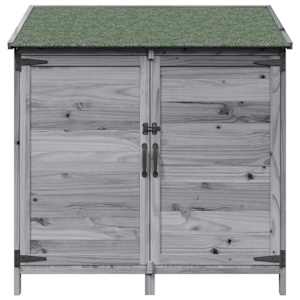 Zahradní shed Šedá 106,5 x 56 x 113,5 cm Kompozitní dřevo - obrázek 5