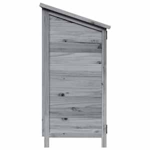 Zahradní shed Šedá 106,5 x 56 x 113,5 cm Kompozitní dřevo - obrázek 6