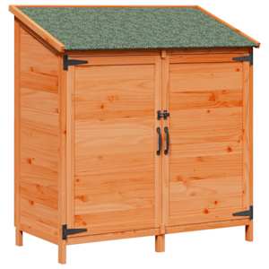 vidaXL Aiashed katusega Pruun 106,5 x 56 x 113,5 cm Tugev kuusepuit