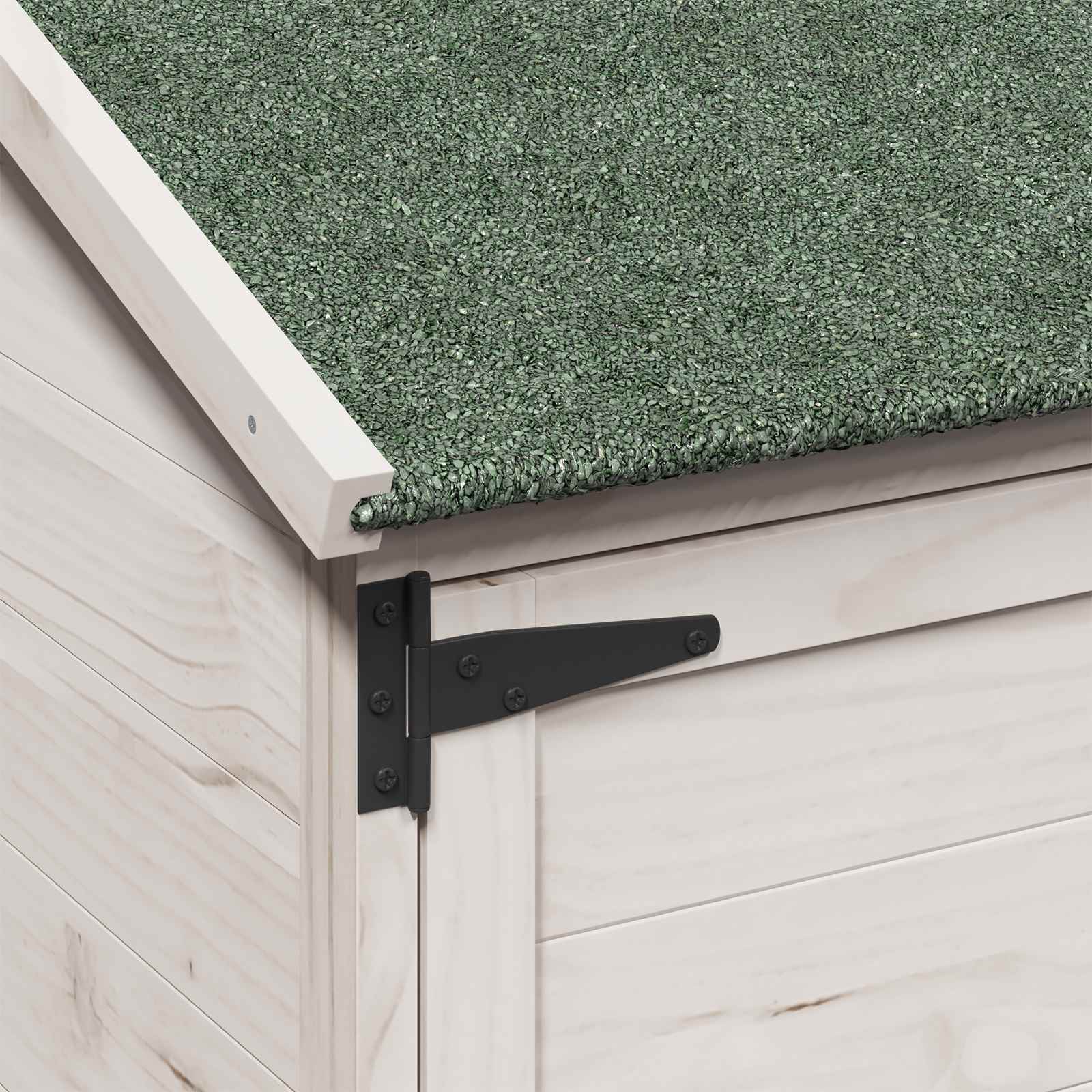Tuinschuur Wit 59,5 x 56 x 176,5 cm Bewerkt hout image 8