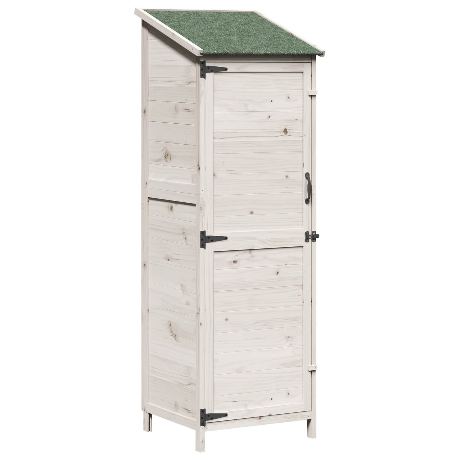 Tuinschuur Wit 59,5 x 56 x 176,5 cm Bewerkt hout image 2