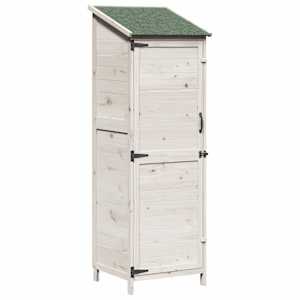vidaXL Aiashed katusega Valge 59,5 x 56 x 176,5 cm Tugev kuusepuit