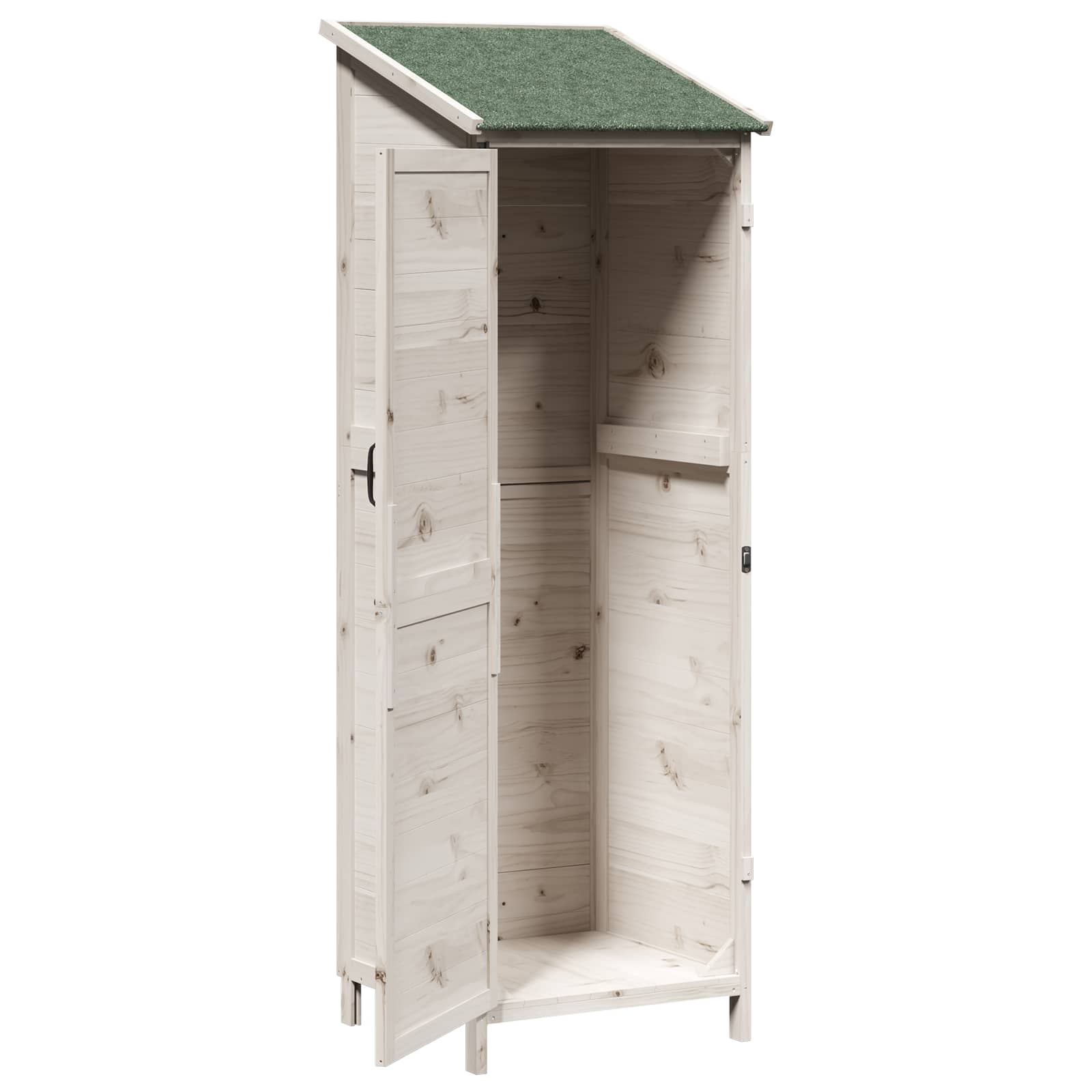 Tuinschuur Wit 59,5 x 56 x 176,5 cm Bewerkt hout image 4