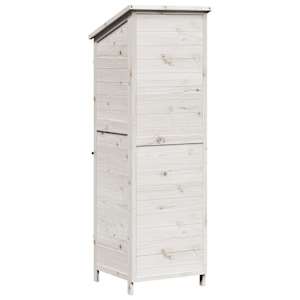 Zahradní shed Bílá 59,5 x 56 x 176,5 cm Kompozitní dřevo - obrázek 7
