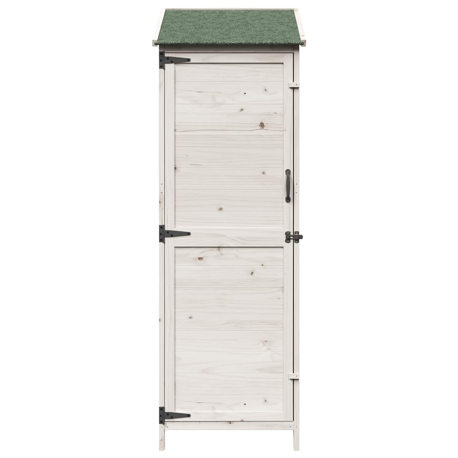 Tuinschuur Wit 59,5 x 56 x 176,5 cm Bewerkt hout image 5