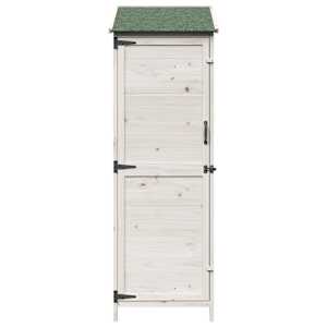 Zahradní shed Bílá 59,5 x 56 x 176,5 cm Kompozitní dřevo - obrázek 5