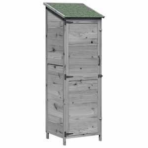 Zahradní shed Šedá 59,5 x 56 x 176,5 cm Kompozitní dřevo - obrázek 2