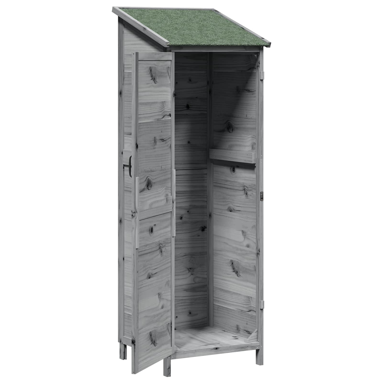 Tuinschuur Grijs 59,5 x 56 x 176,5 cm Bewerkt hout image 4