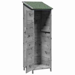 Zahradní shed Šedá 59,5 x 56 x 176,5 cm Kompozitní dřevo - obrázek 4