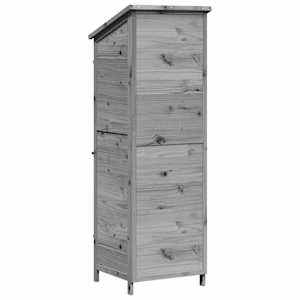 Zahradní shed Šedá 59,5 x 56 x 176,5 cm Kompozitní dřevo - obrázek 7