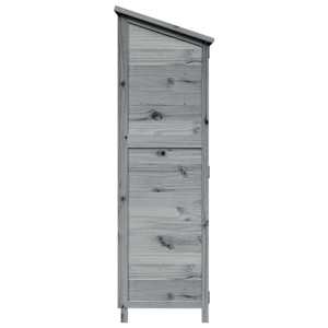 Zahradní shed Šedá 59,5 x 56 x 176,5 cm Kompozitní dřevo - obrázek 6