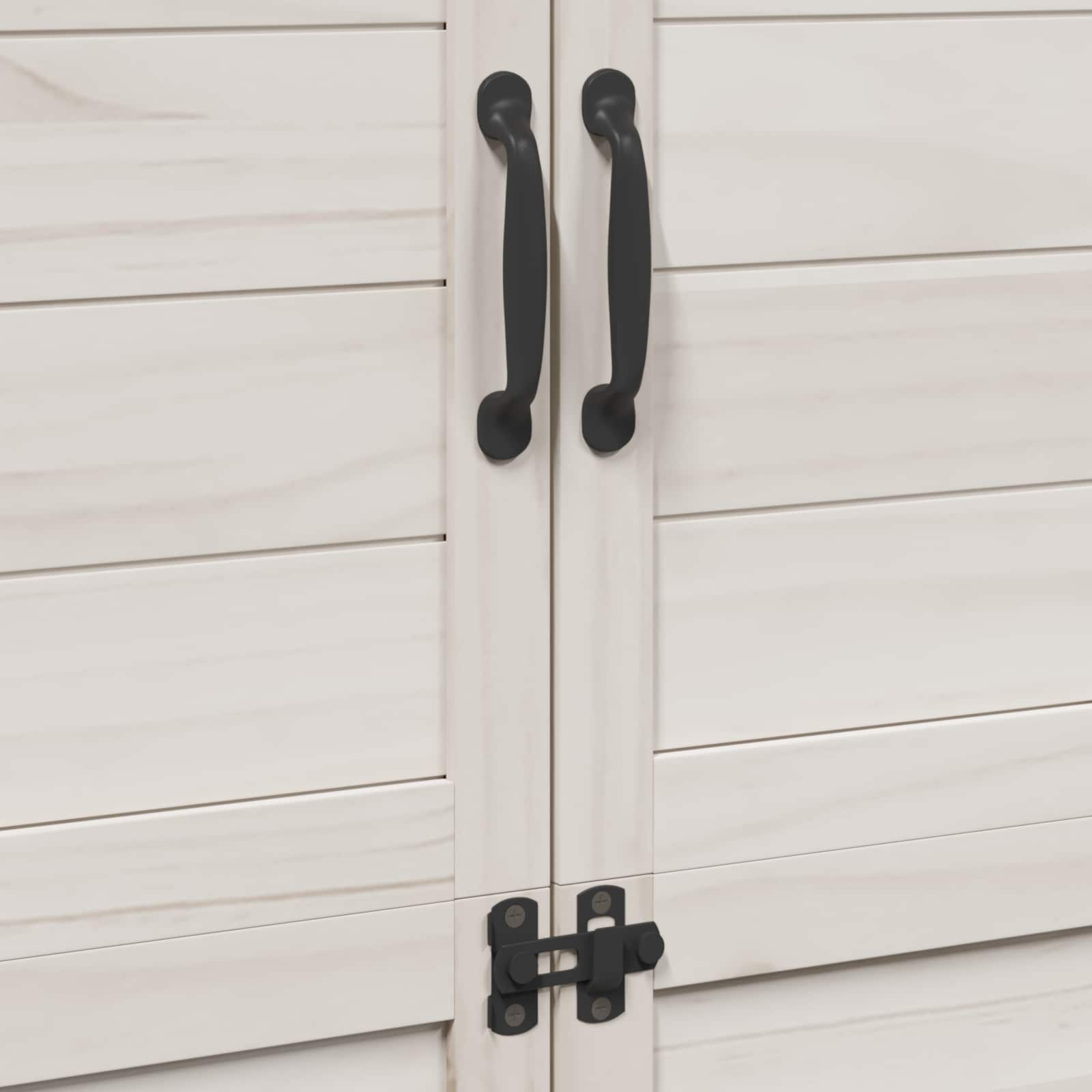 Tuinschuur Wit 106,5 x 56 x 176 cm Bewerkt hout image 9