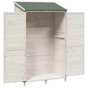 Zahradní shed Bílá 106,5 x 56 x 176 cm Kompozitní dřevo - obrázek 4