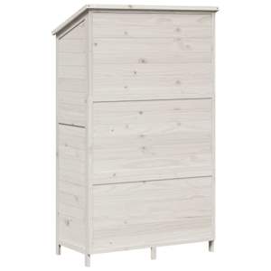 Zahradní shed Bílá 106,5 x 56 x 176 cm Kompozitní dřevo - obrázek 7