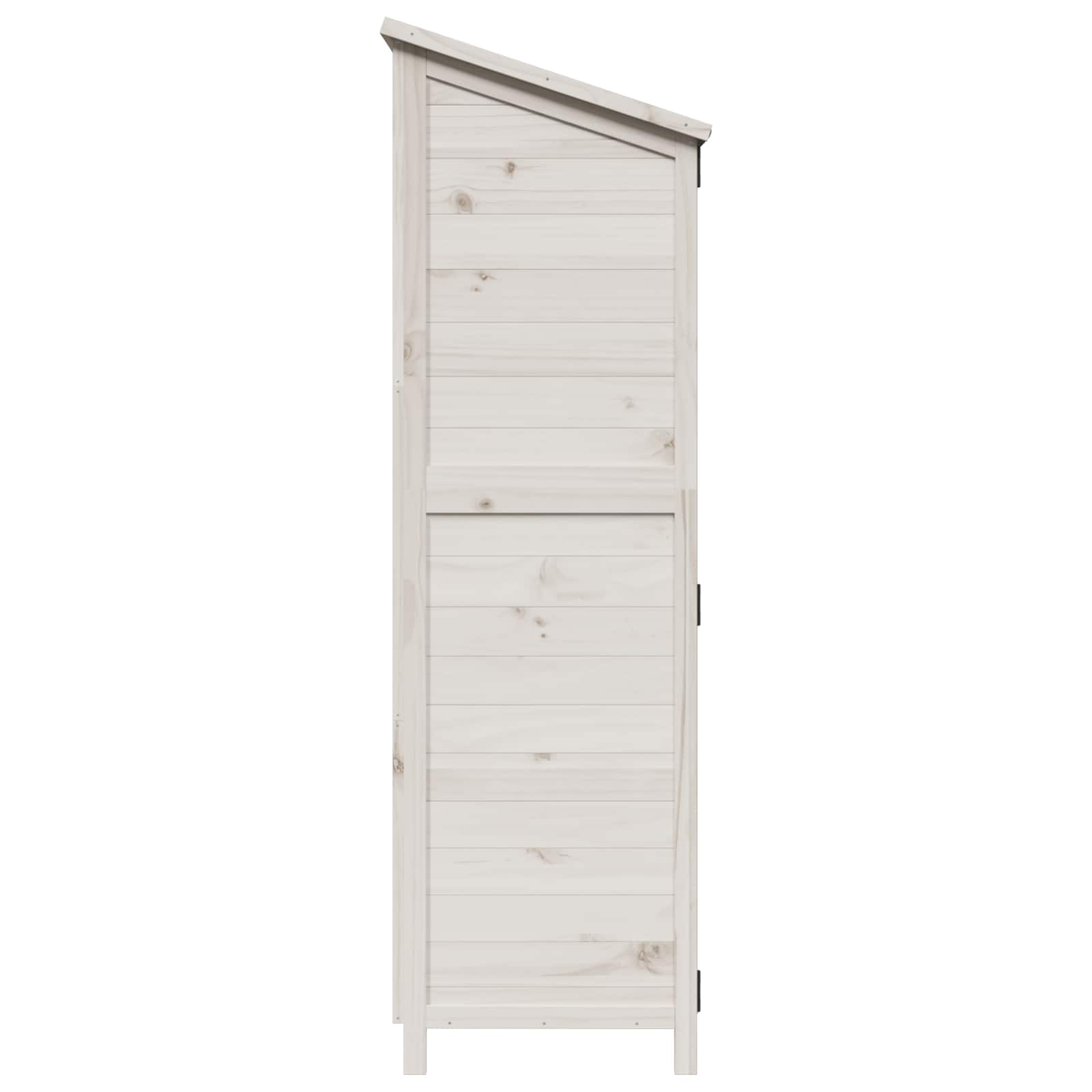 Tuinschuur Wit 106,5 x 56 x 176 cm Bewerkt hout image 6