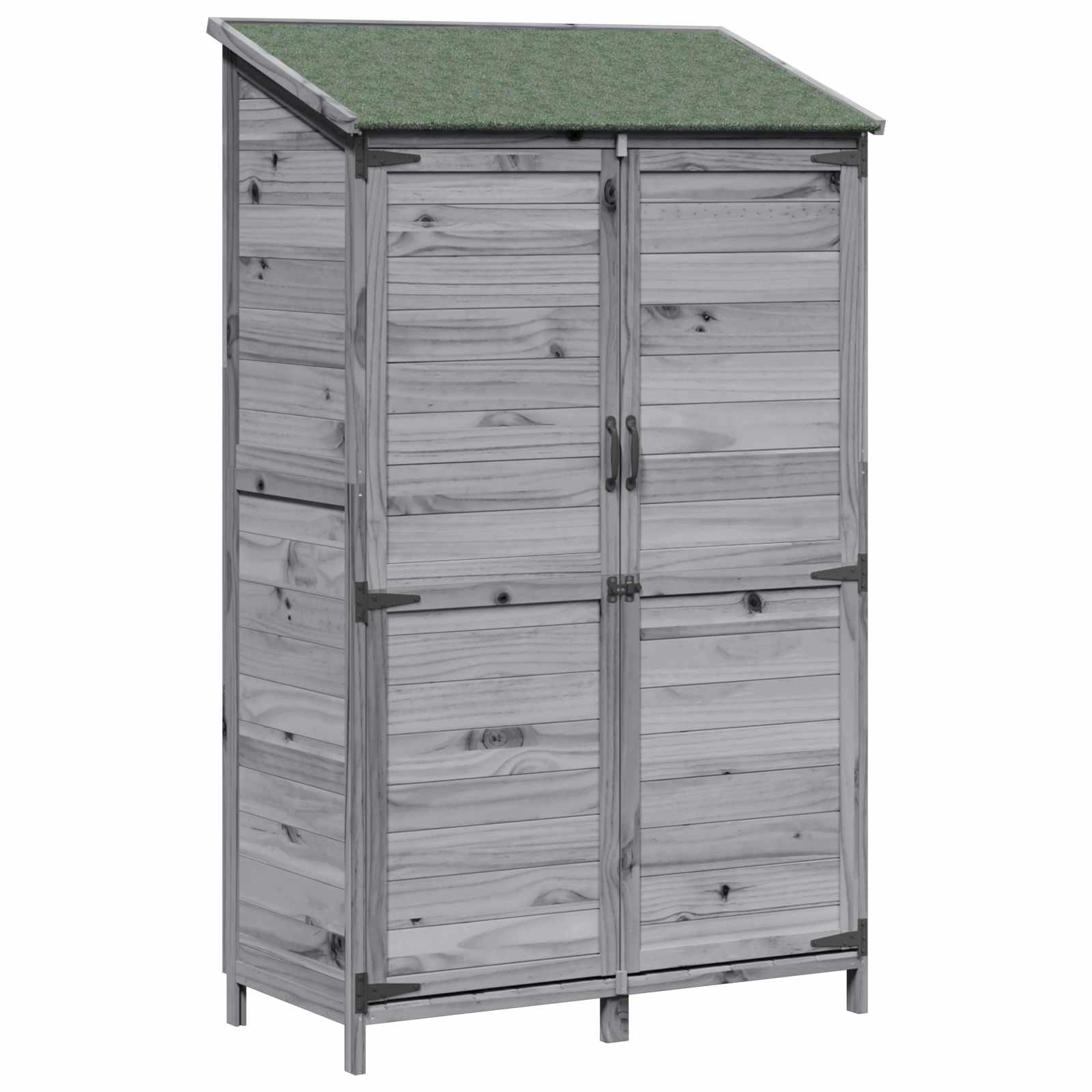 Tuinschuur Grijs 106,5 x 56 x 176 cm Bewerkt hout image 2