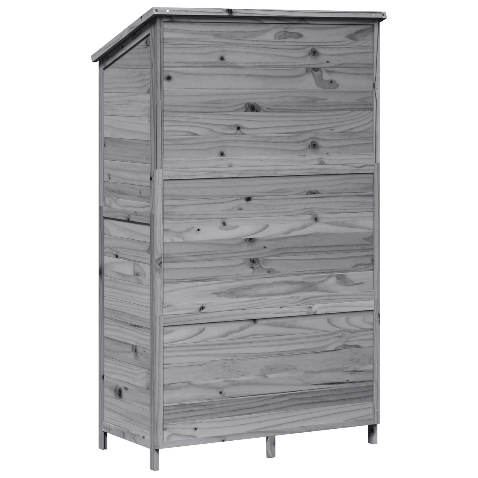 Tuinschuur Grijs 106,5 x 56 x 176 cm Bewerkt hout image 7