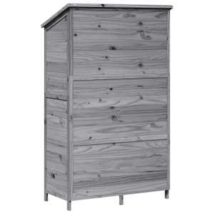 Zahradní shed Šedá 106,5 x 56 x 176 cm Kompozitní dřevo - obrázek 7