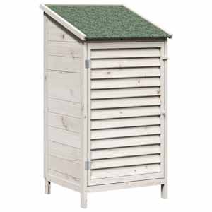 vidaXL Aiashed katusega Valge 59 x 56 x 113,5 cm Tugev kuusepuit